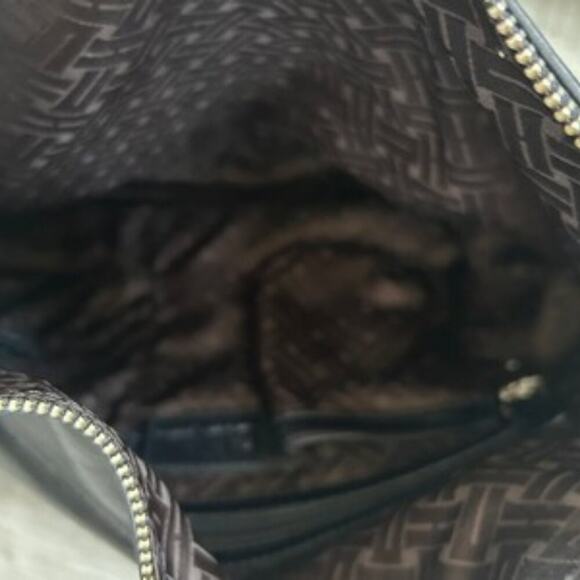 Cole Haan Black Leather Crossbody Shoulder Bag with Gold Hardware - Picture 7 of 12